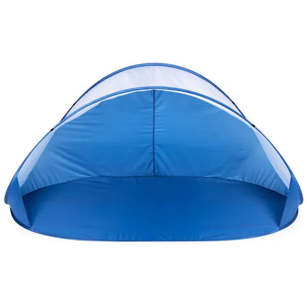 Összecsukható pop-up strand- és szélvédő sátor, UV50+, 213×121 cm, kék