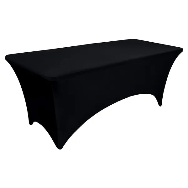 Univerzális asztalterítő huzat vendéglátóipari asztalra 180 cm 6FT fekete elasztikus | HTSP6FT BLACK