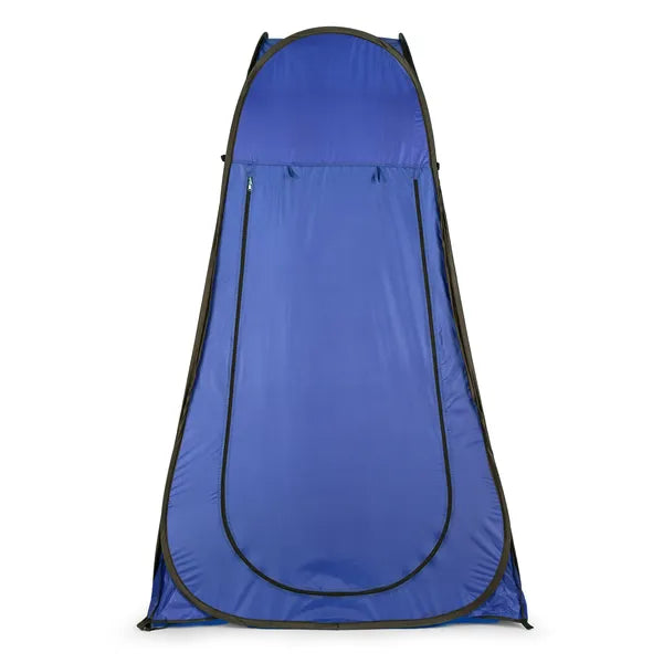 Pop-up kemping öltöző-/zuhanykabin sátor, 112×112×187 cm, kék