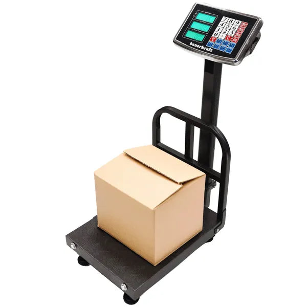 Raktári platformmérleg 200 kg-ig, LCD kijelző, rozsdamentes, akkumulátoros