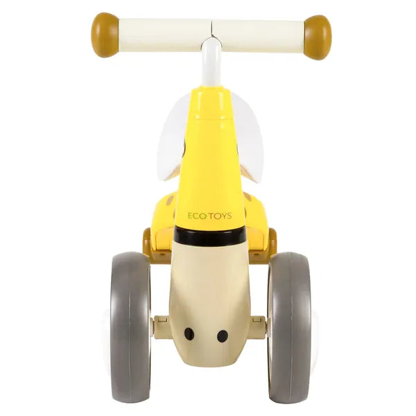 Zsiráfos Ecotoys futóbicikli, 12-36 hó, 20 kg teherbírás, sárga