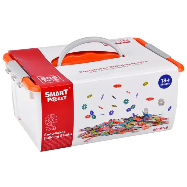 3D csillag építőkocka készlet 506 db, tárolódobozzal