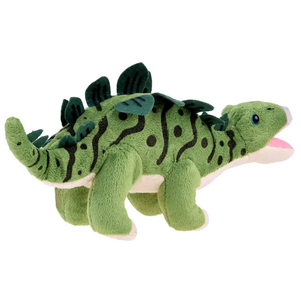 Zöld stegosaurus plüss dínó figura, 30 cm