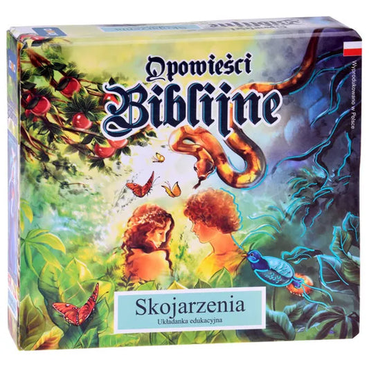 Bibliai történetek párosító puzzle, 24 részes oktatójáték gyerekeknek 7+