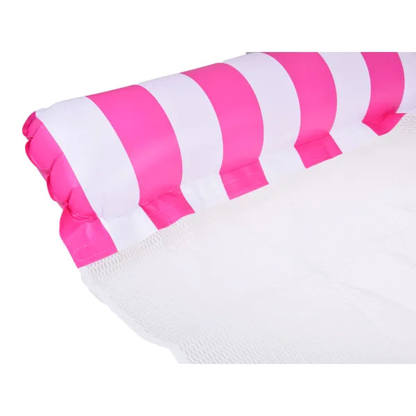 Rózsaszín PVC vízi függőágy matrac, 118x67 cm, 80 kg teherbírás