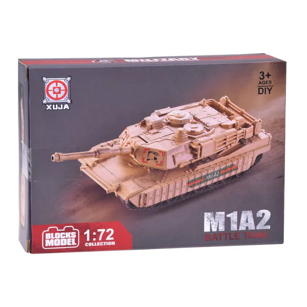 Abrams M1A2 amerikai tank építőkészlet, 1:72 méretarány, 13 elem