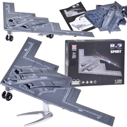 B-2 Spirit bombázó építőkészlet, 1:200 méretarány, 19 darab blokk