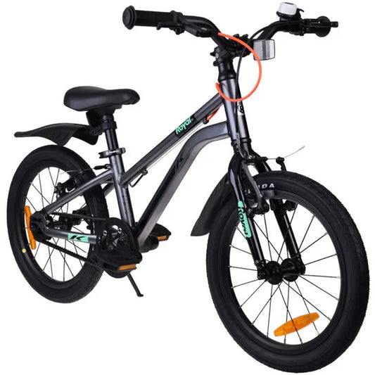 RoyalBaby 16″ alumínium bordásszíjas gyerekkerékpár, ezüst