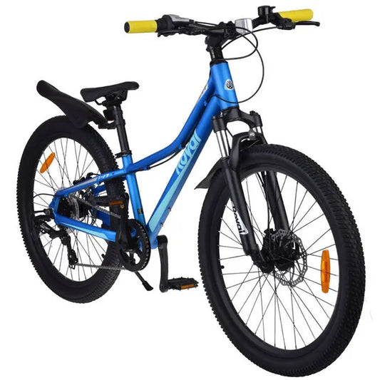 24" gyerek- és tinédzser MTB kerékpár, alu váz, 8 fokozat, tárcsafék, teleszkóp