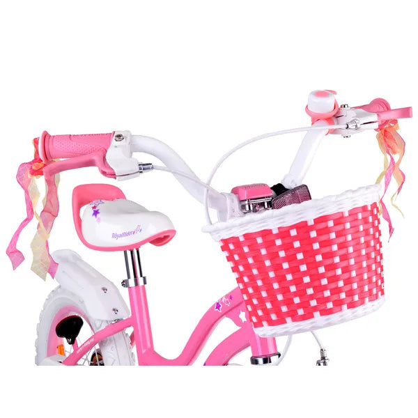 RoyalBaby Star Girl 16" lány kerékpár kosárral, pótkerékkel, acél váz