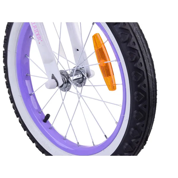 Gyerek kerékpár 16″ rózsaszín kosárral, csengővel és tanulókerekekkel