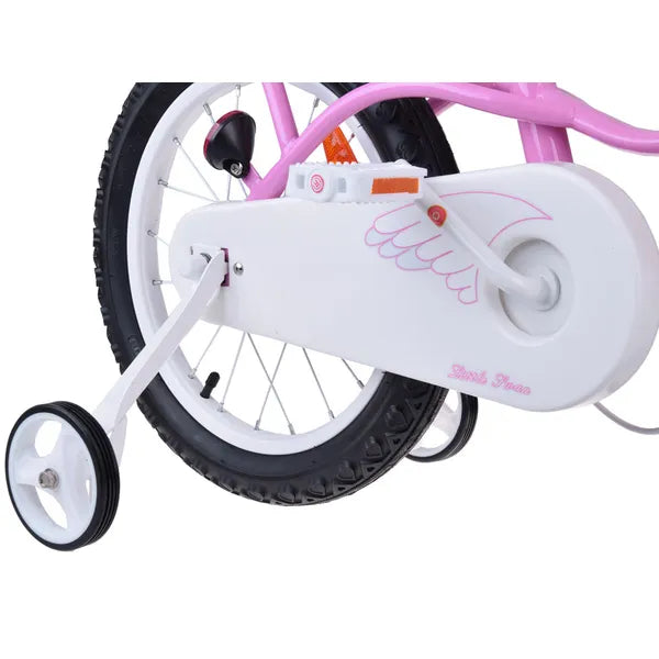 Gyerek kerékpár 14'' RoyalBaby Little Swan – kosárral, pótkerekekkel