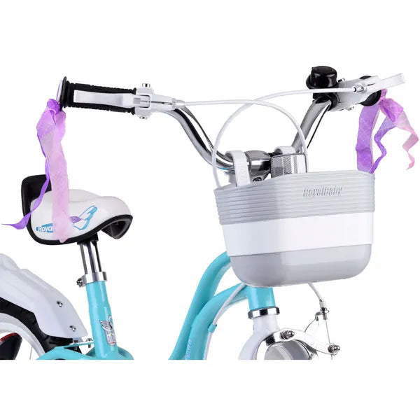 Gyerek kerékpár 14'' RoyalBaby Little Swan, türkiz, kosárral, pótkerékkel