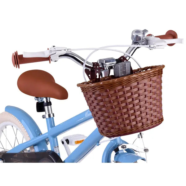 RoyalBaby Macaron 16" retro gyerekkerékpár acél vázzal, kosárral