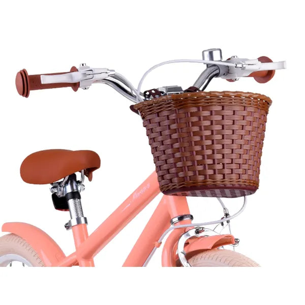 RoyalBaby 16'' vintage gyermek kerékpár kosárral, acél váz, oldalkerekek