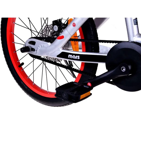 Könnyű 18" gyerek kerékpár alumínium vázzal, szíjhajtással