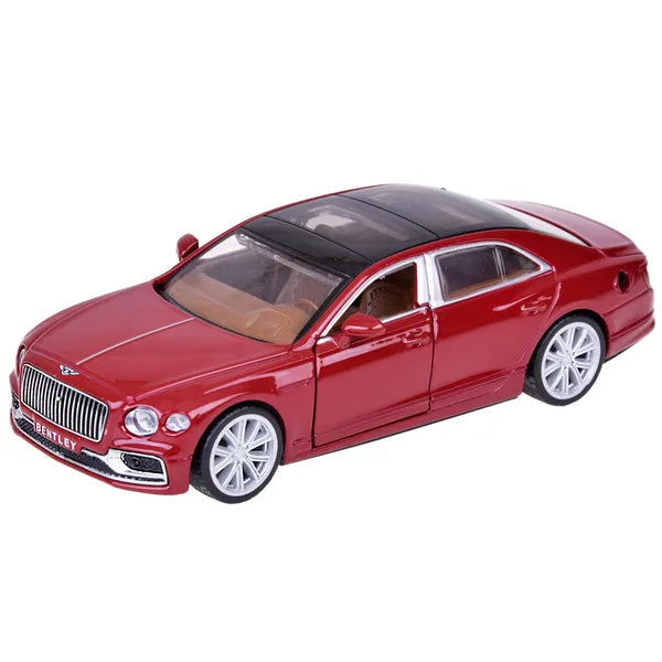 Bentley Flying Spur Hybrid 1:38 fém modellautó bordó, hang-fény, nyitható ajtók