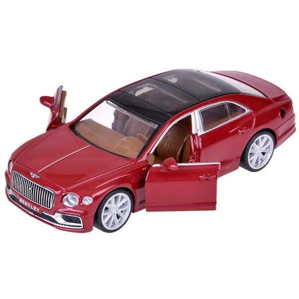 Bentley Flying Spur Hybrid 1:38 fém modellautó bordó, hang-fény, nyitható ajtók