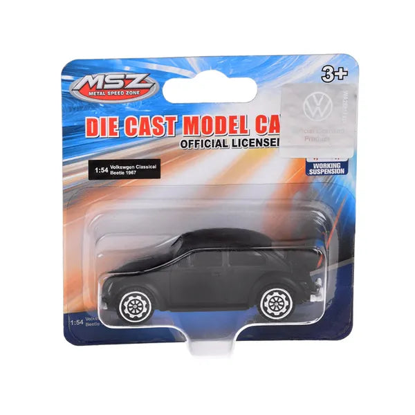 Volkswagen Beetle 1967 fém modelautó 1:54 méretarány, fekete