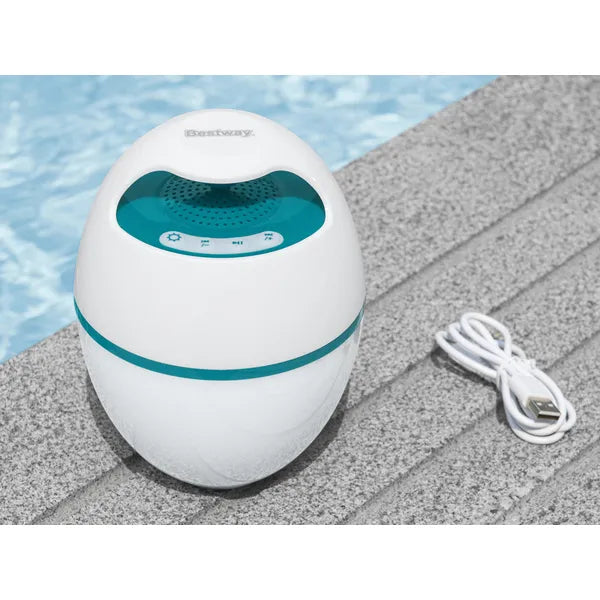 Lebegő Bluetooth hangszóró medencéhez, IP67, LED fény, 6 óra üzemidő