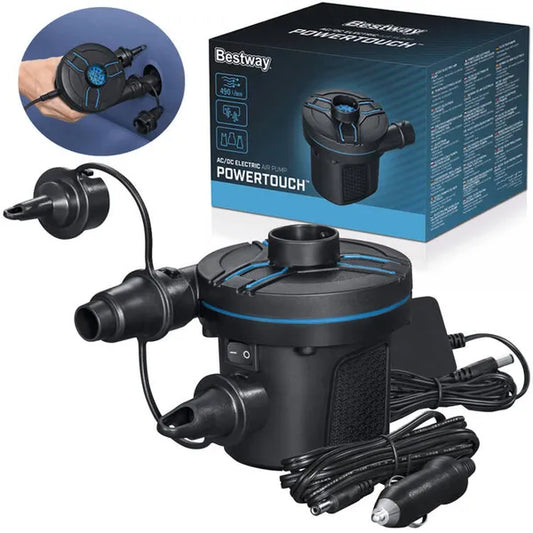 Bestway PowerTouch elektromos AC/DC pumpa 490 l/perc, 3 fúvóka, 12/230 V