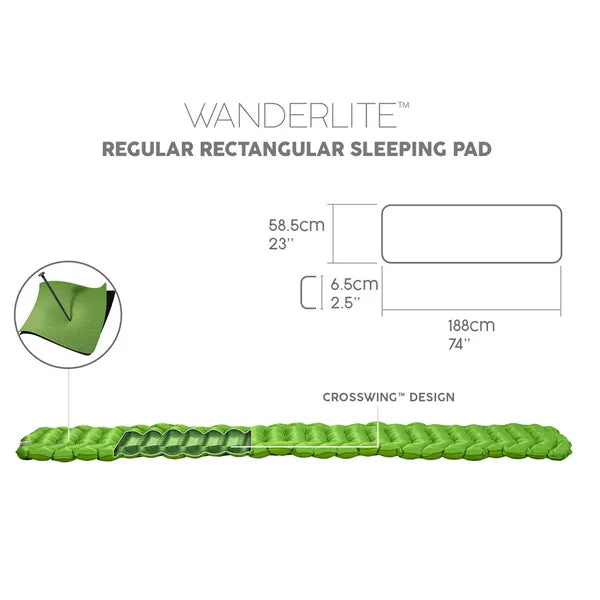 Bestway WanderLite felfújható túramatrac, 188×58,5×6,5 cm, ToughLite