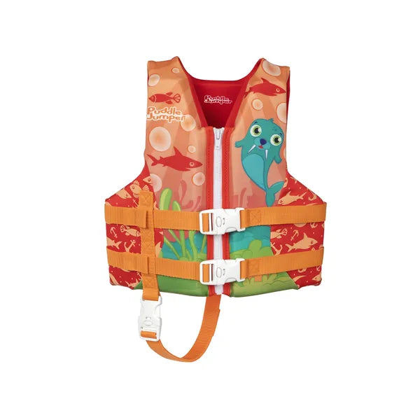 Gyermek úszómellény 3-6 év, 23 kg-ig, Hydroprene™, 3 csatt, rozmár grafika