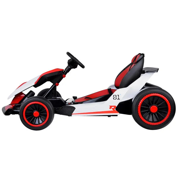 Akkumulátoros drift gokart gyerekeknek, 2×24 V 200 W motor, 5 pontos öv