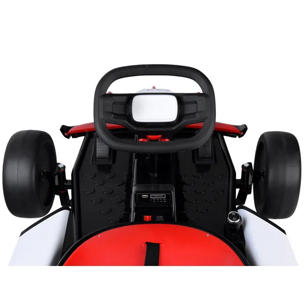 Akkumulátoros drift gokart gyerekeknek, 2×24 V 200 W motor, 5 pontos öv