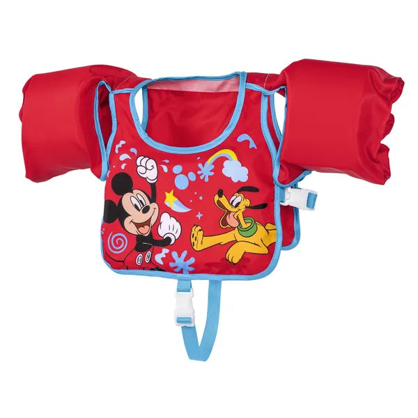 Gyermek úszómellény ujjakkal, Mickey egér mintával, 3–6 év (56 cm, 19–30 kg)