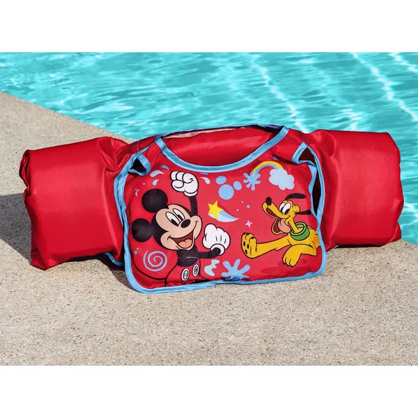 Gyermek úszómellény ujjakkal, Mickey egér mintával, 3–6 év (56 cm, 19–30 kg)