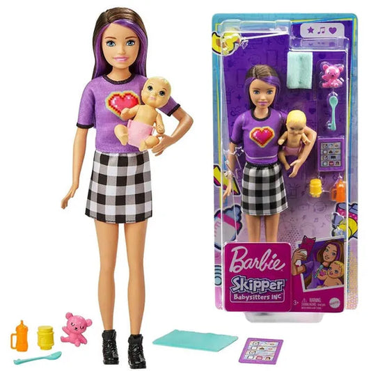 Barbie Skipper bébiszitter baba készlet kisbabával és kiegészítőkkel