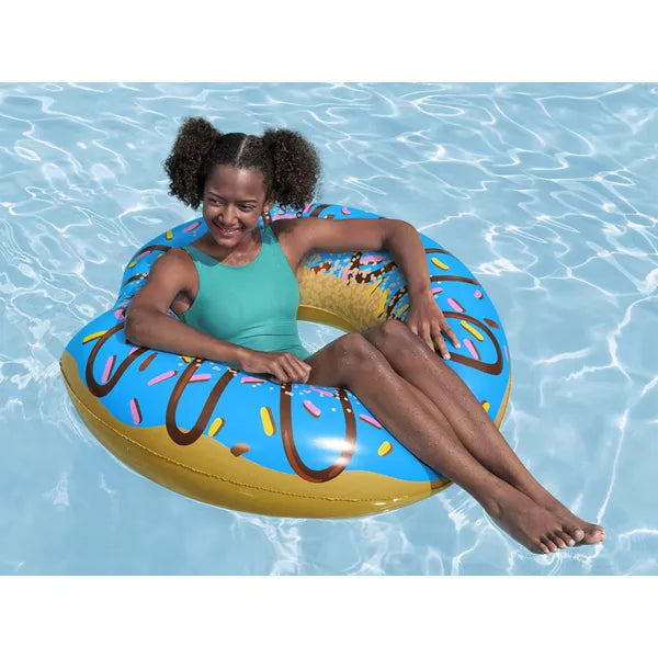 Bestway kék felfújható úszógumi donut formában, 107 cm PVC