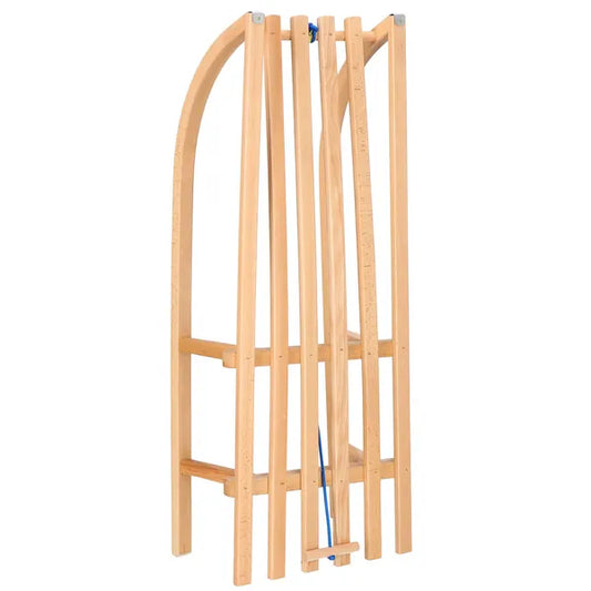 Lakkozott bükkfa szánkó 90 cm húzókötéllel, 4 kg