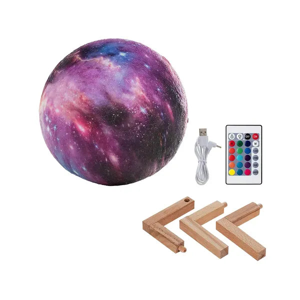 3D RGB holdlámpa 15 cm, USB-töltés, távirányító