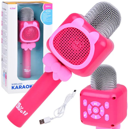 Gyerek vezeték nélküli karaoke mikrofon Bluetooth-szal, felvétel és hangmódok