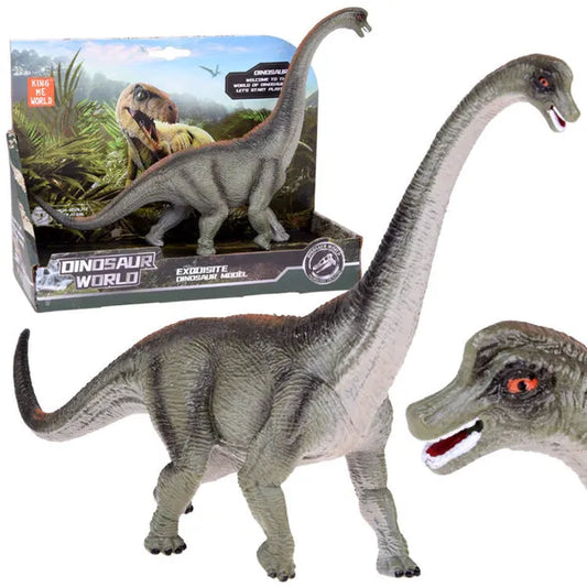 Brachiosaurus gumi dinoszaurusz figura, kézzel festett, 7 cm