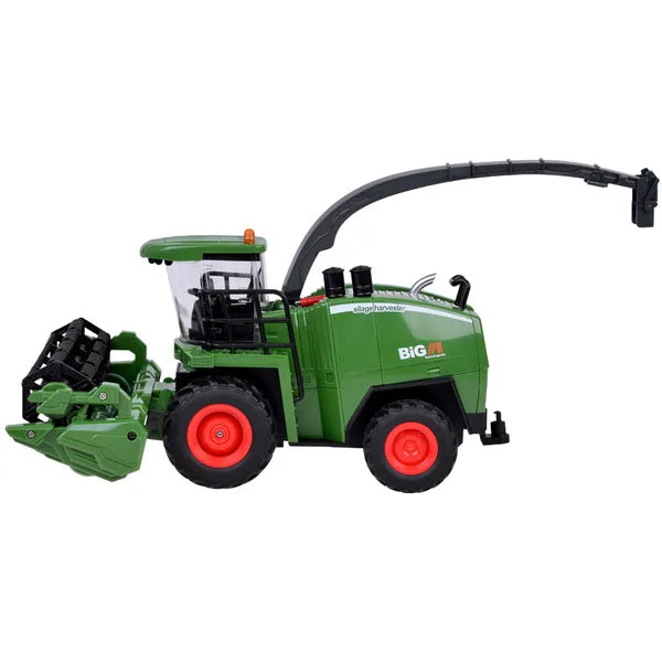 3 az 1-ben zöld kombájn játék traktor hang- és fényhatással, 21 cm