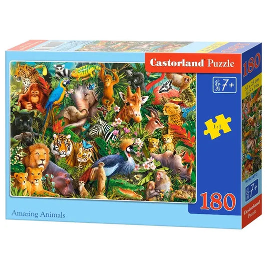 180 darabos midi puzzle - csodás állatok, 32×23 cm, 6+ év