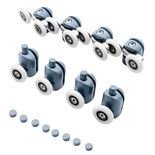 8 darabos univerzális zuhanykabin görgőkészlet, 23 mm, 4-6 mm üveghez