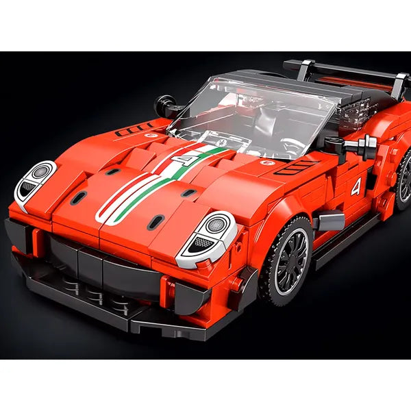 Piros sportautó építő készlet 413 db-os