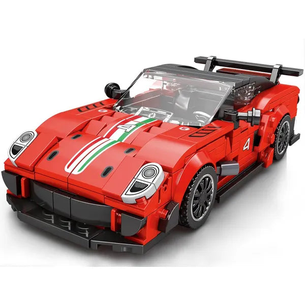 Piros sportautó építő készlet 413 db-os