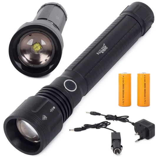 Bailong P58 taktikai LED zseblámpa CREE XHP50, zoom, 1000 m, IPX5