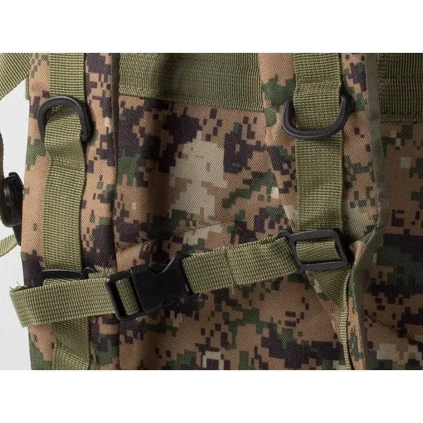 Taktikai túlélő katonai hátizsák, 48,5 l, MOLLE, terepmintás
