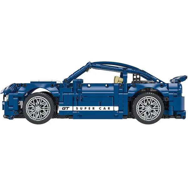 1428 részes technikai építőjáték GT Racing versenyautó modell, 33×17×11 cm