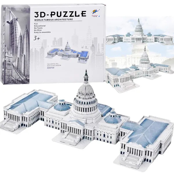 Capitol Hill 3D makett puzzle 132 db-os, 52×23,5×20 cm