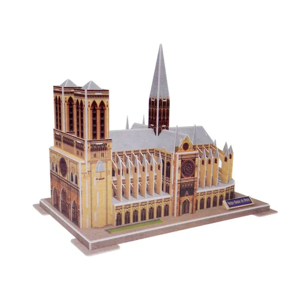 3D Notre-Dame katedrális makett, 77 darabos ragasztó nélküli puzzle