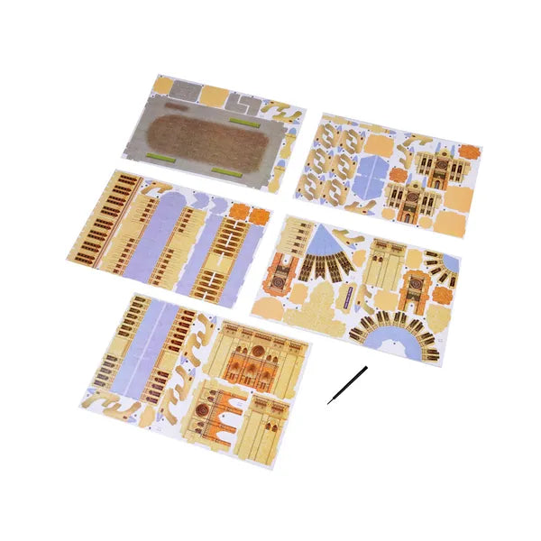 3D Notre-Dame katedrális makett, 77 darabos ragasztó nélküli puzzle