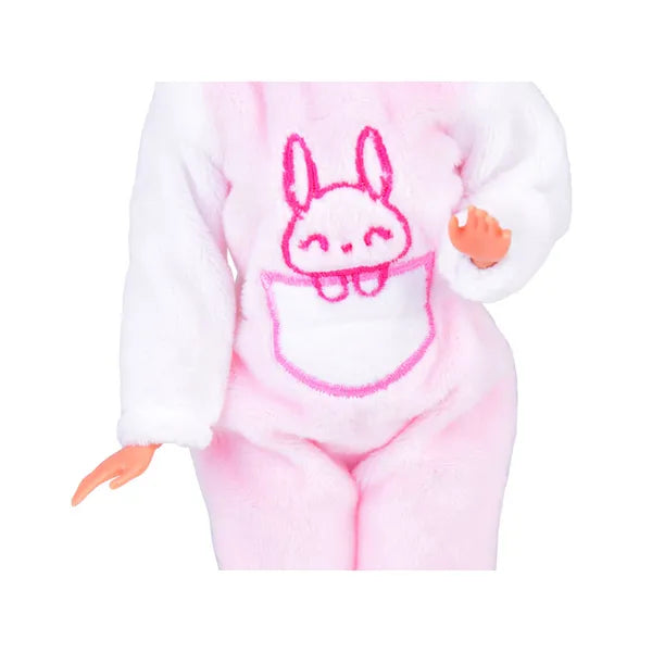 Anlily baba nyuszi jelmezben, 30 cm, fésűvel, mozgatható végtagok
