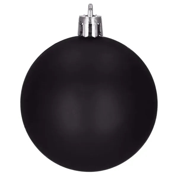 Karácsonyi gömbdísz készlet, fekete, 6 cm, 20 db, törhetetlen